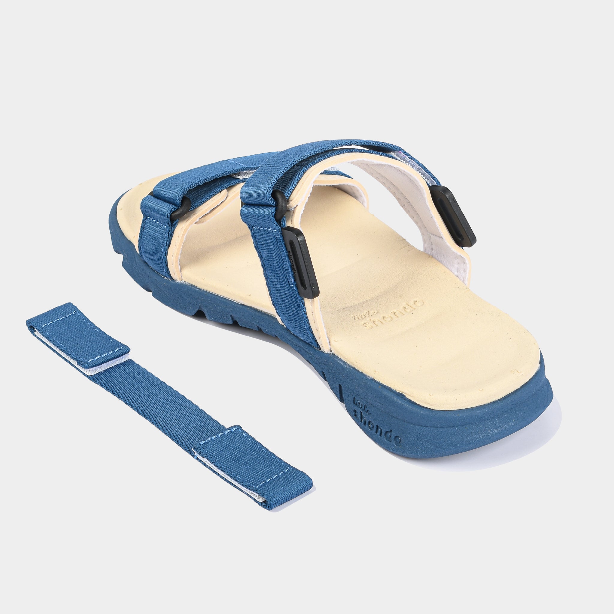 Sandals little F6S quai xanh dương be