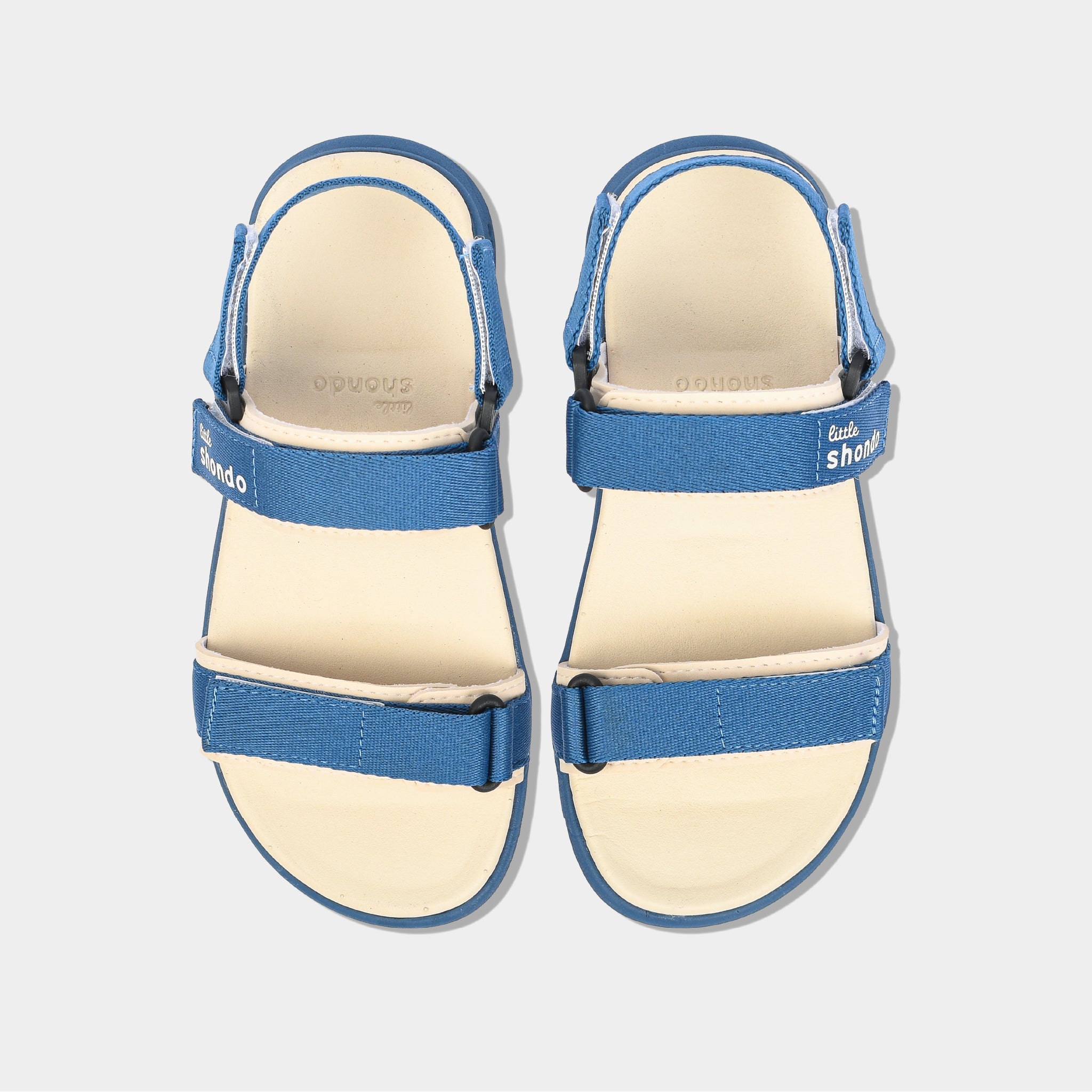 Sandals little F6S quai xanh dương be