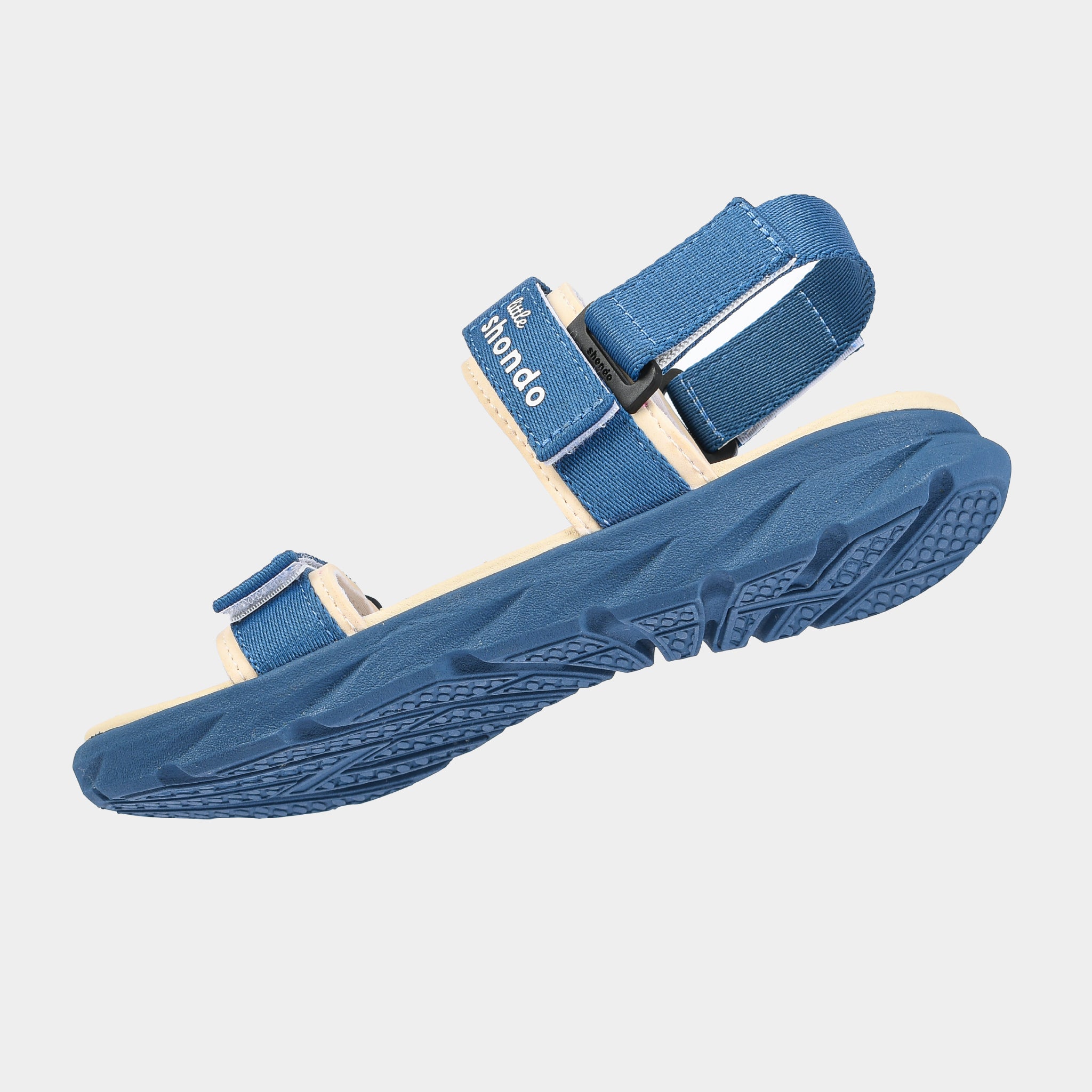 Sandals little F6S quai xanh dương be