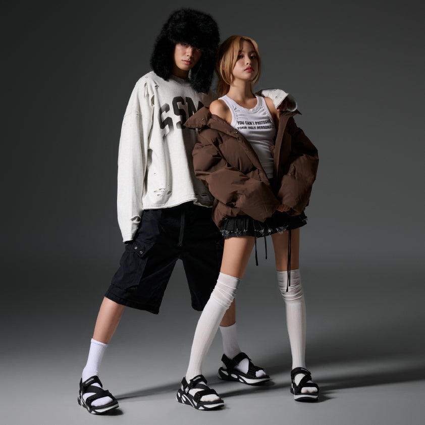 Sandals F8M đen trắng ver.2