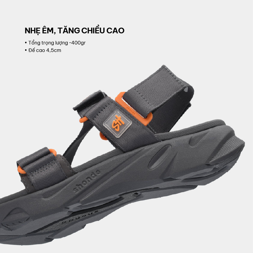 Sandal nam nữ F8M xám đậm
