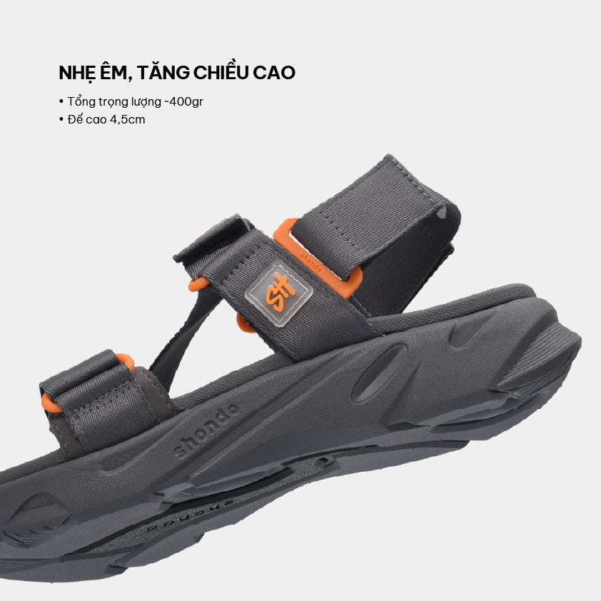 Sandal nam nữ F8M xám đậm