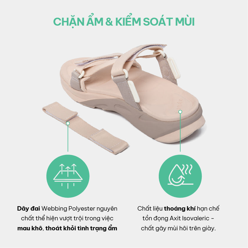 Sandal F8M thể thao nữ quai chéo hồng