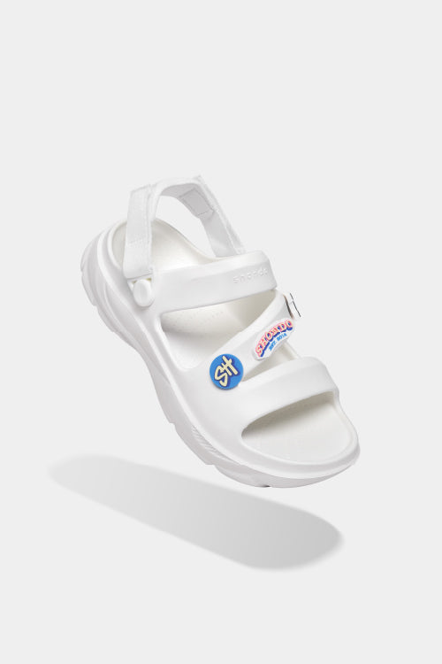 FX molded plastic white rain sandals