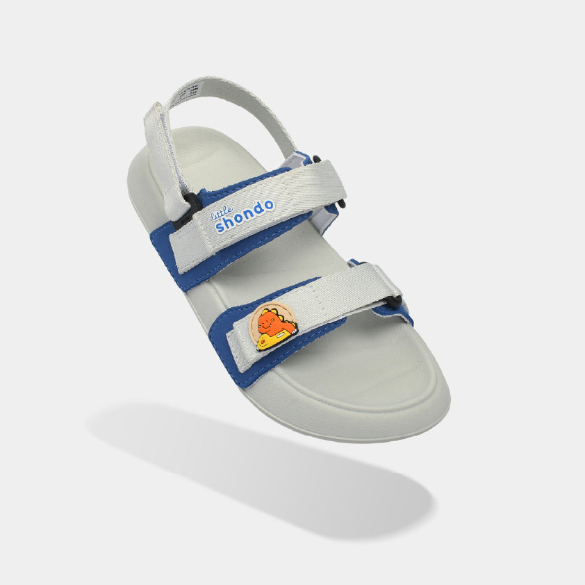 Sandal bé trai Little 3 khủng long xám