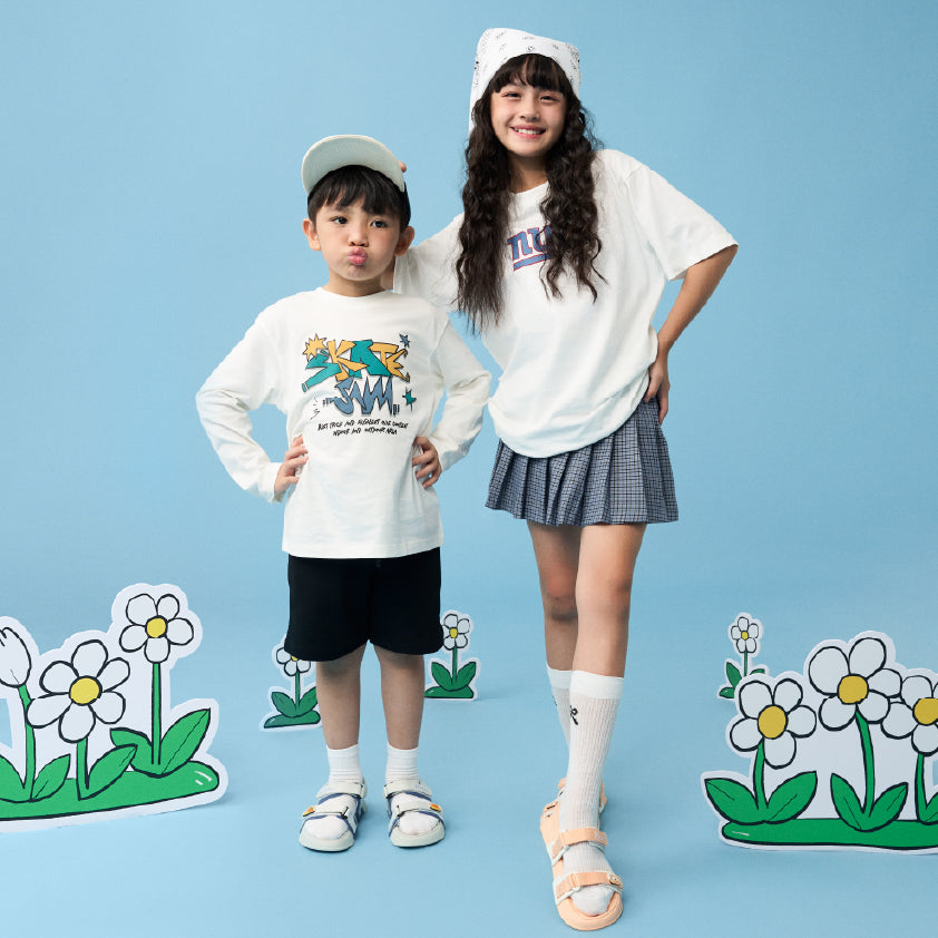 Sandal bé gái Little 3 hồng trắng kem gấu