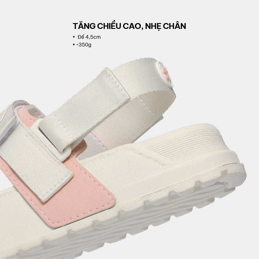Sandal bánh mì Platy 4 trắng kem
