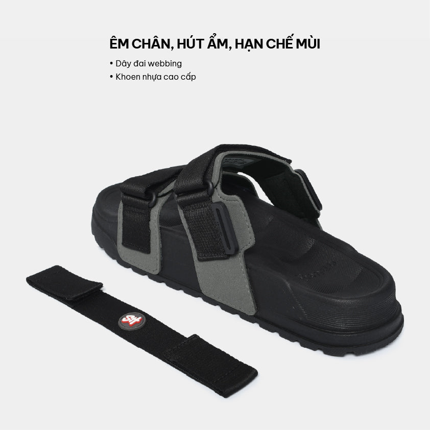 Sandal bánh mì quai Platy 4 đen