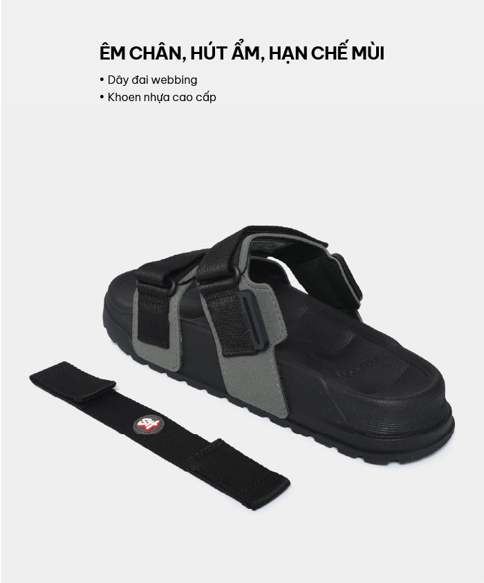 Platy 4 black strap sandals