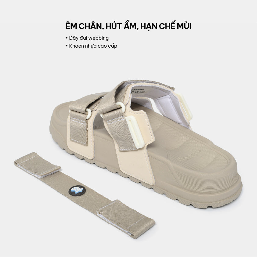 Sandal bánh mì quai Platy 4 be