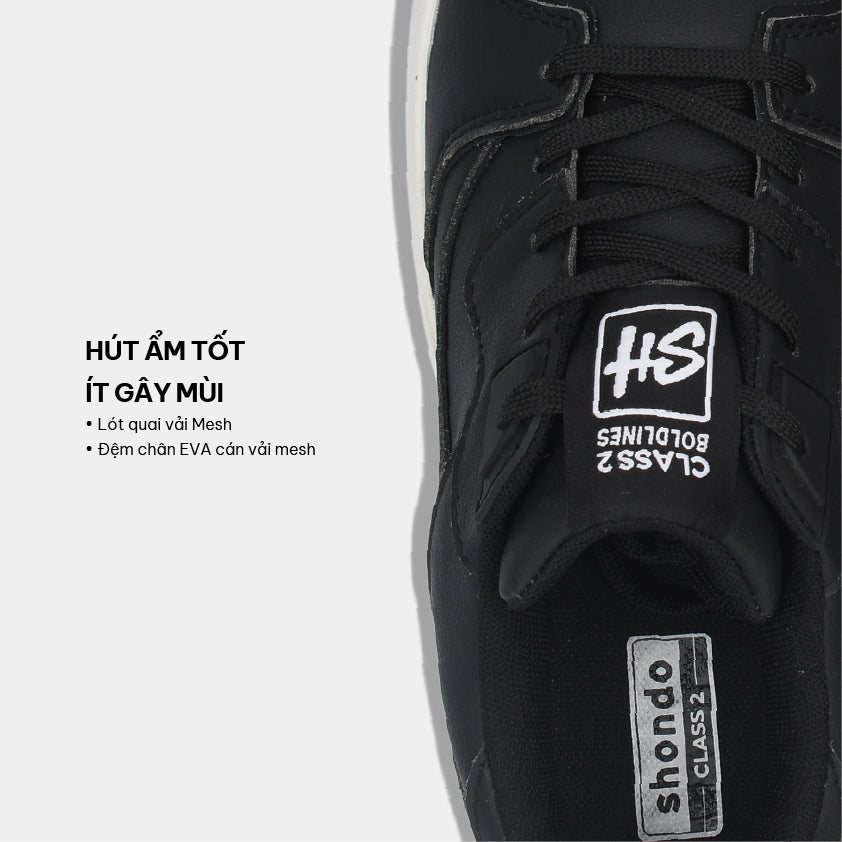 Class 2 black men's and women's sports shoes