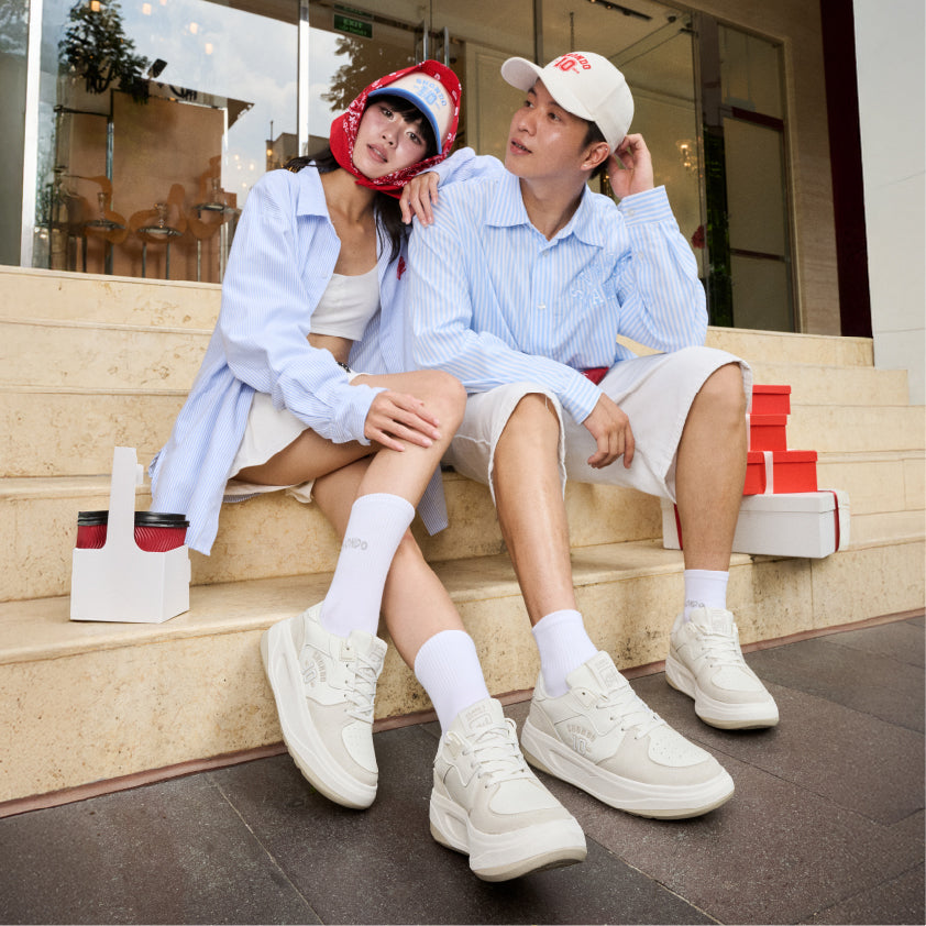 Giày sneaker Class 2 số 10 trắng nâu