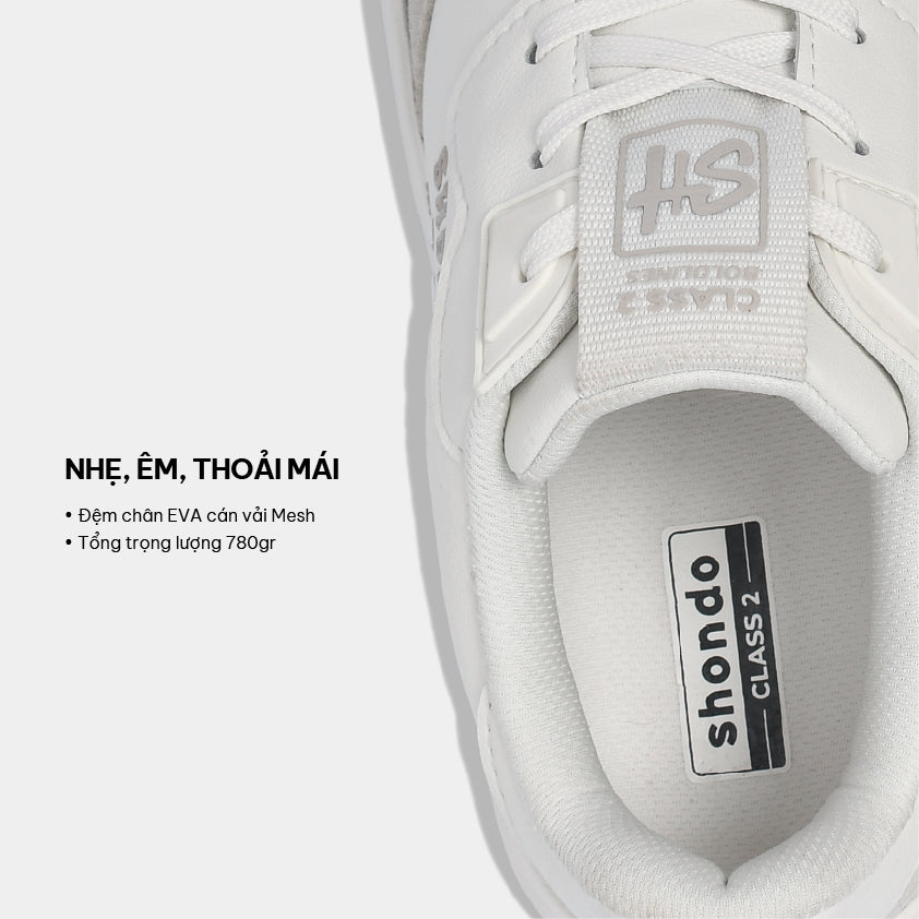 Giày sneaker Class 2 số 10 trắng nâu