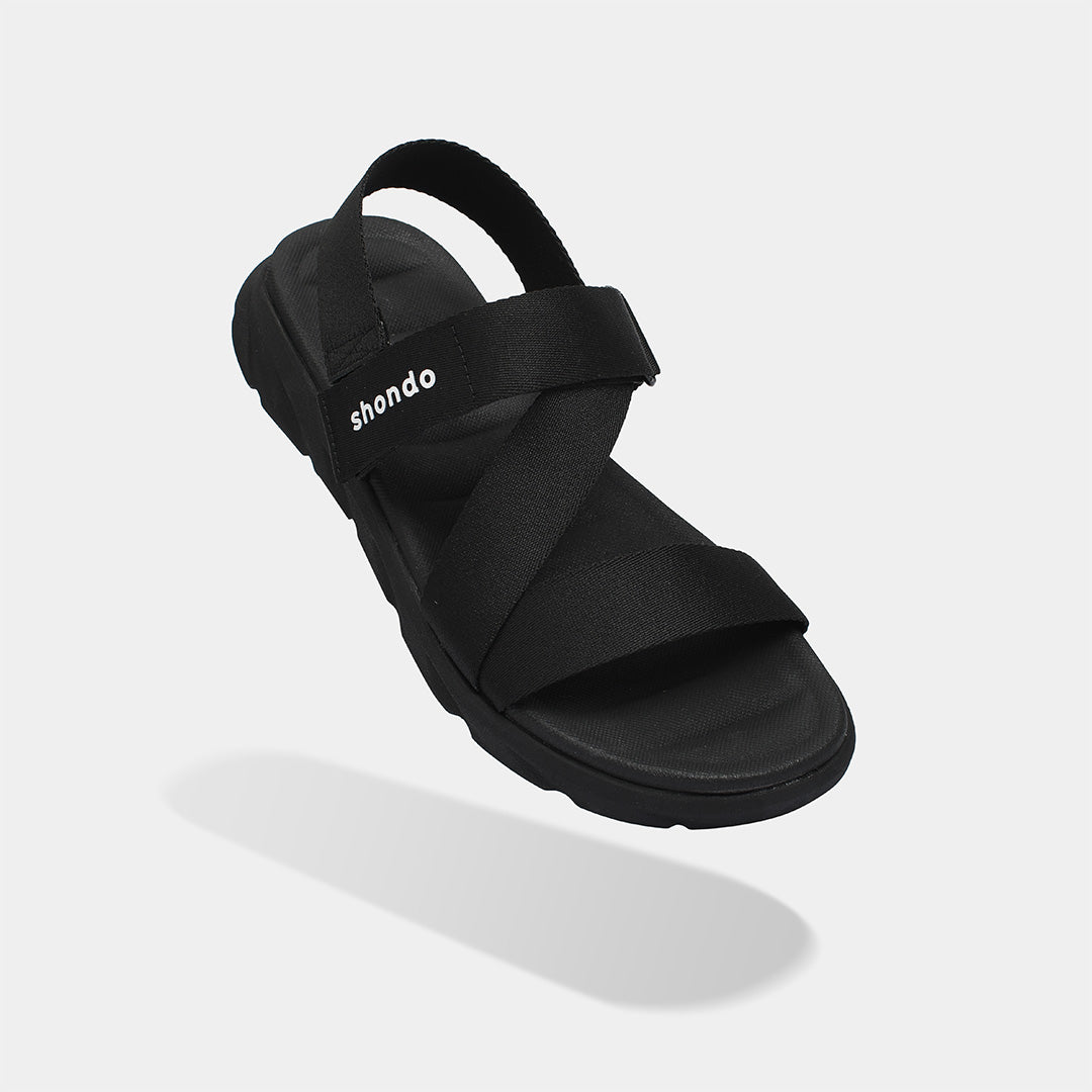 Sandals F6 sport đen quai liền thun