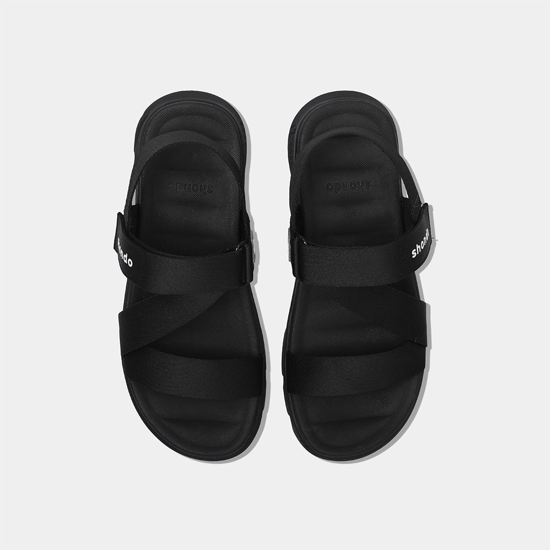 Sandals F6 sport đen quai liền thun