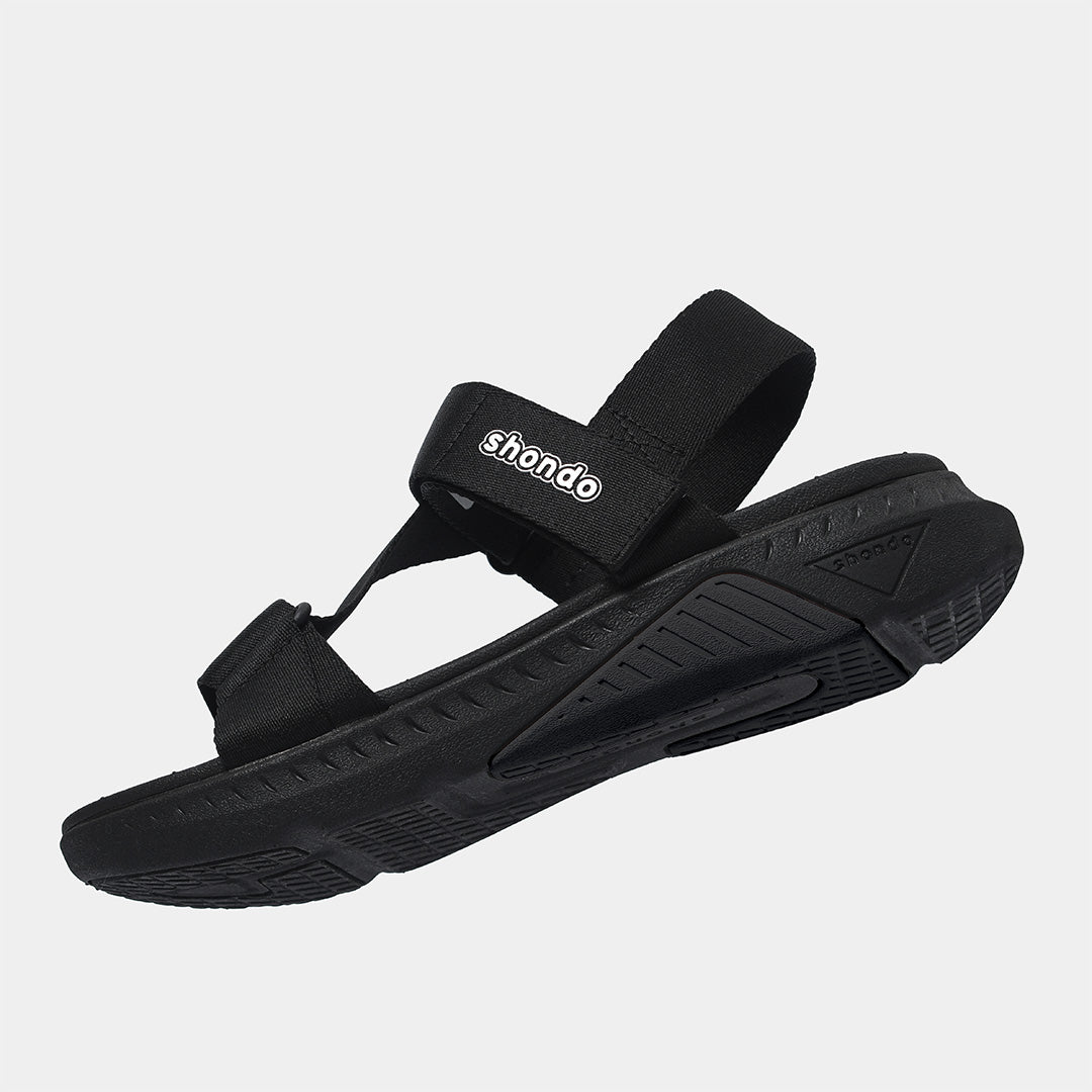 Sandals F7 Racing đen quai liền thun