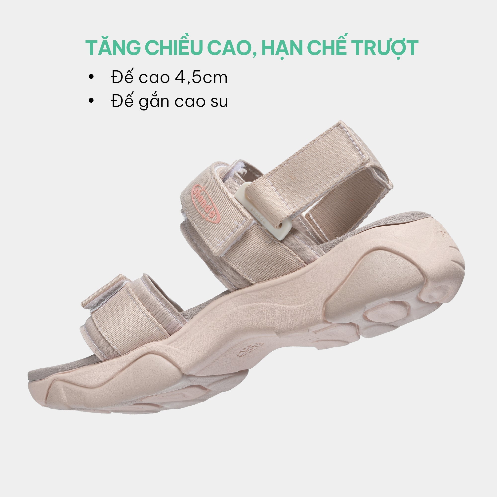 Sandal nữ Girly quai thun hồng nâu