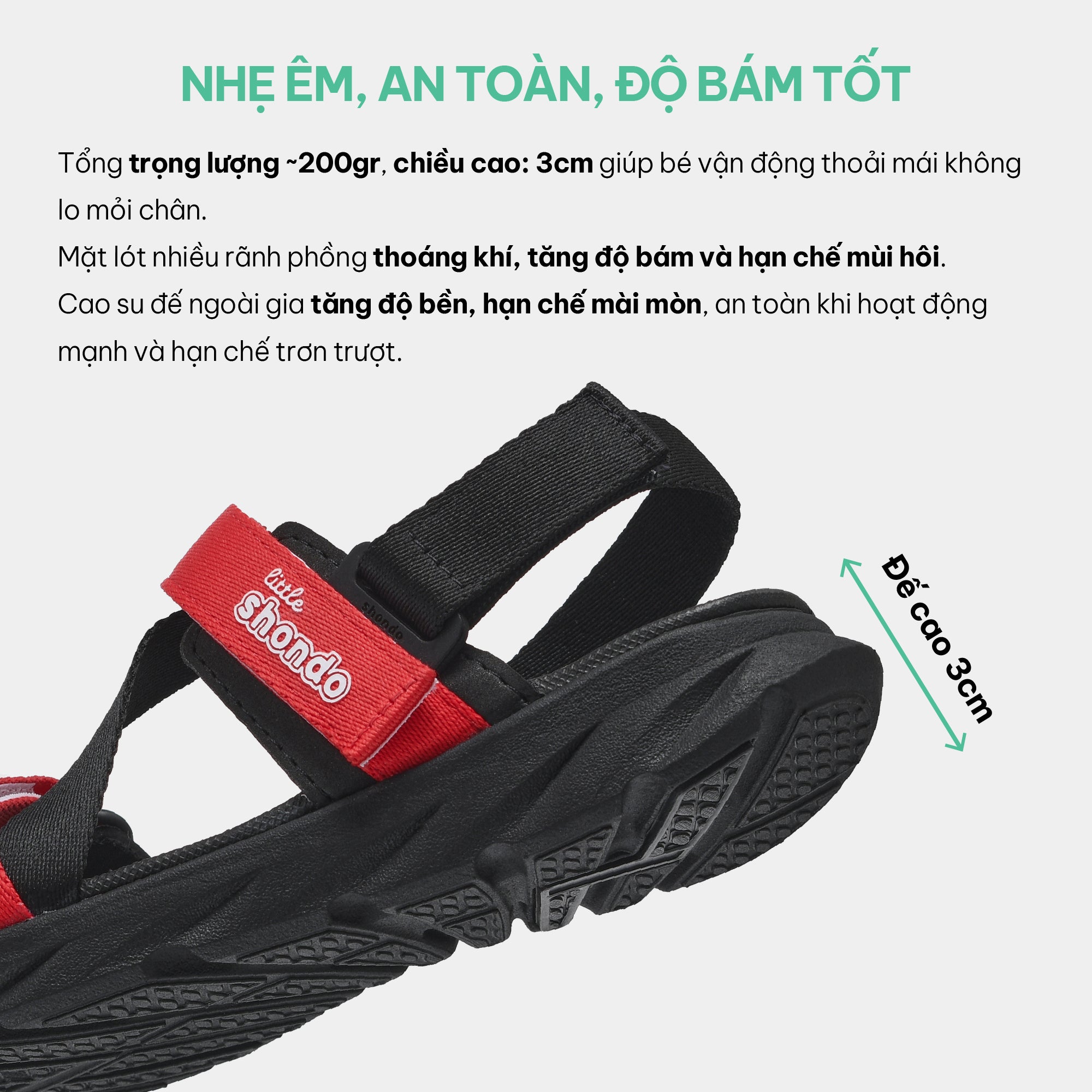 Sandal bé trai Little 6 tem ô tô đen