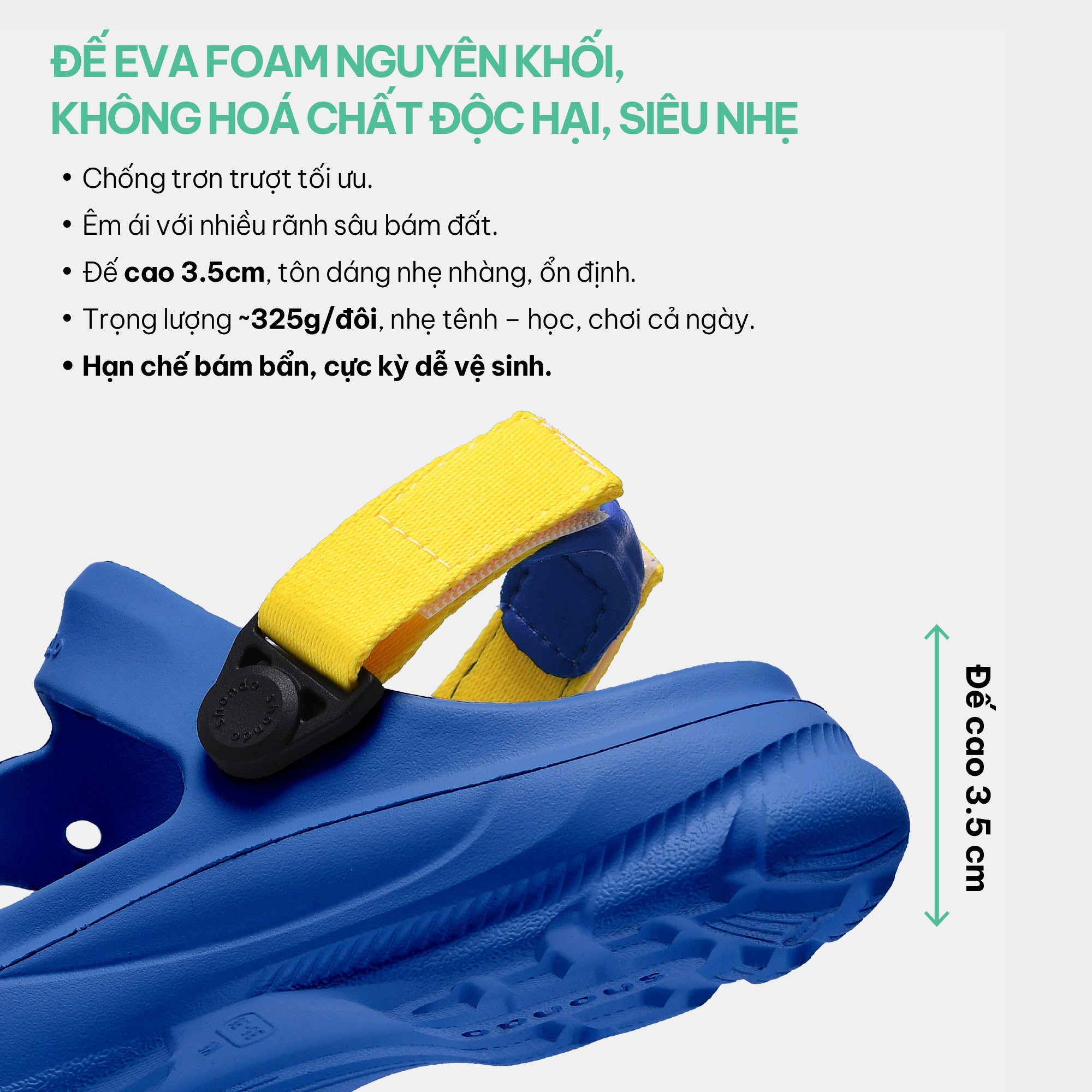 Sandal FX bé trai nhựa đúc xanh dương