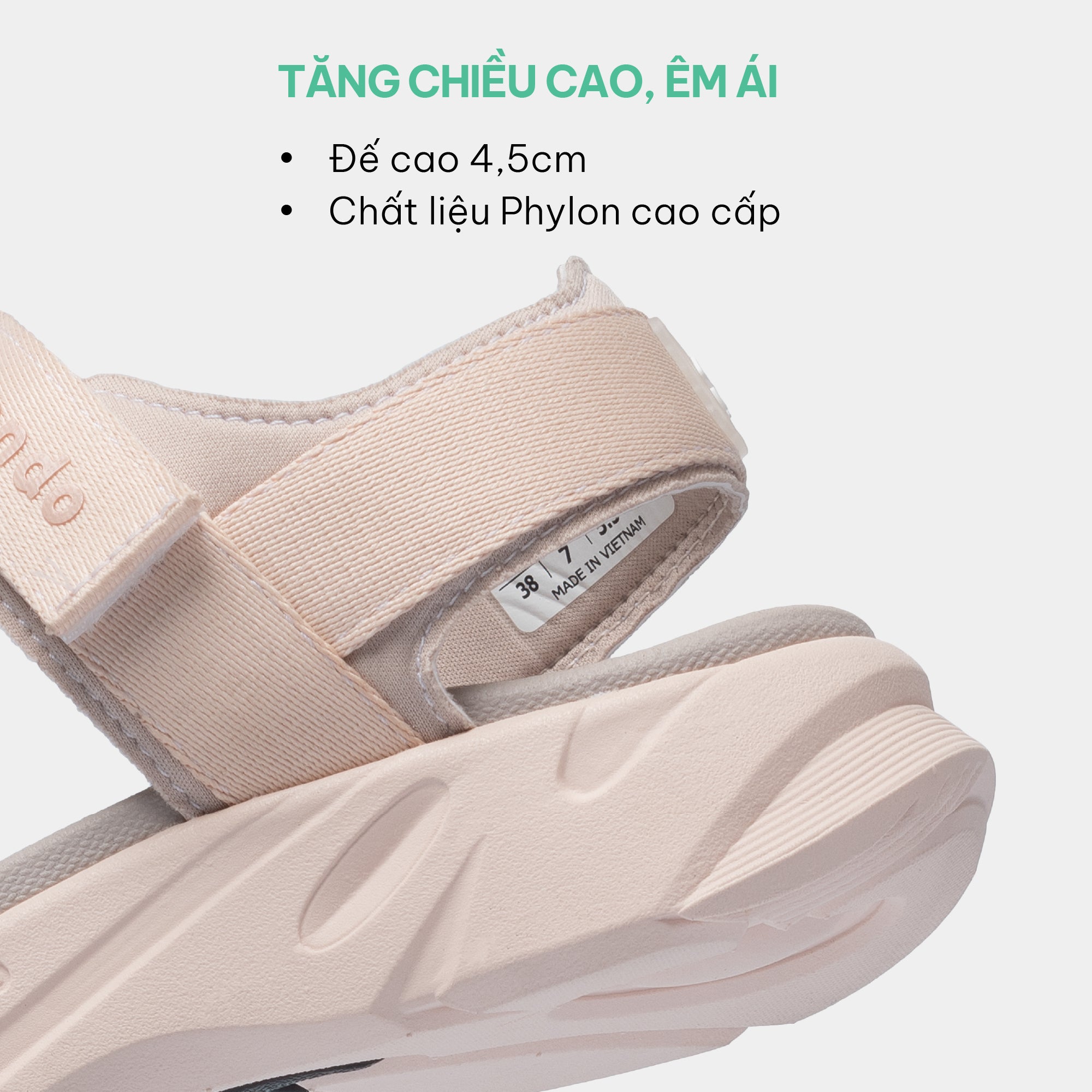 Sandal F8M thun họa tiết số 10 hồng