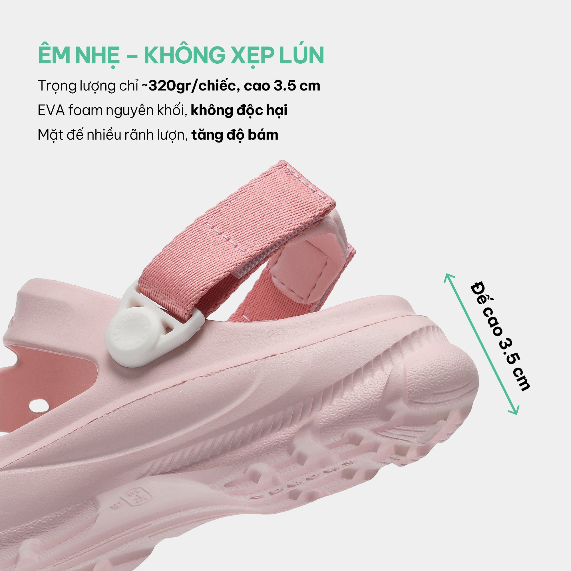 Sandal FX bé gái nhựa đúc hồng