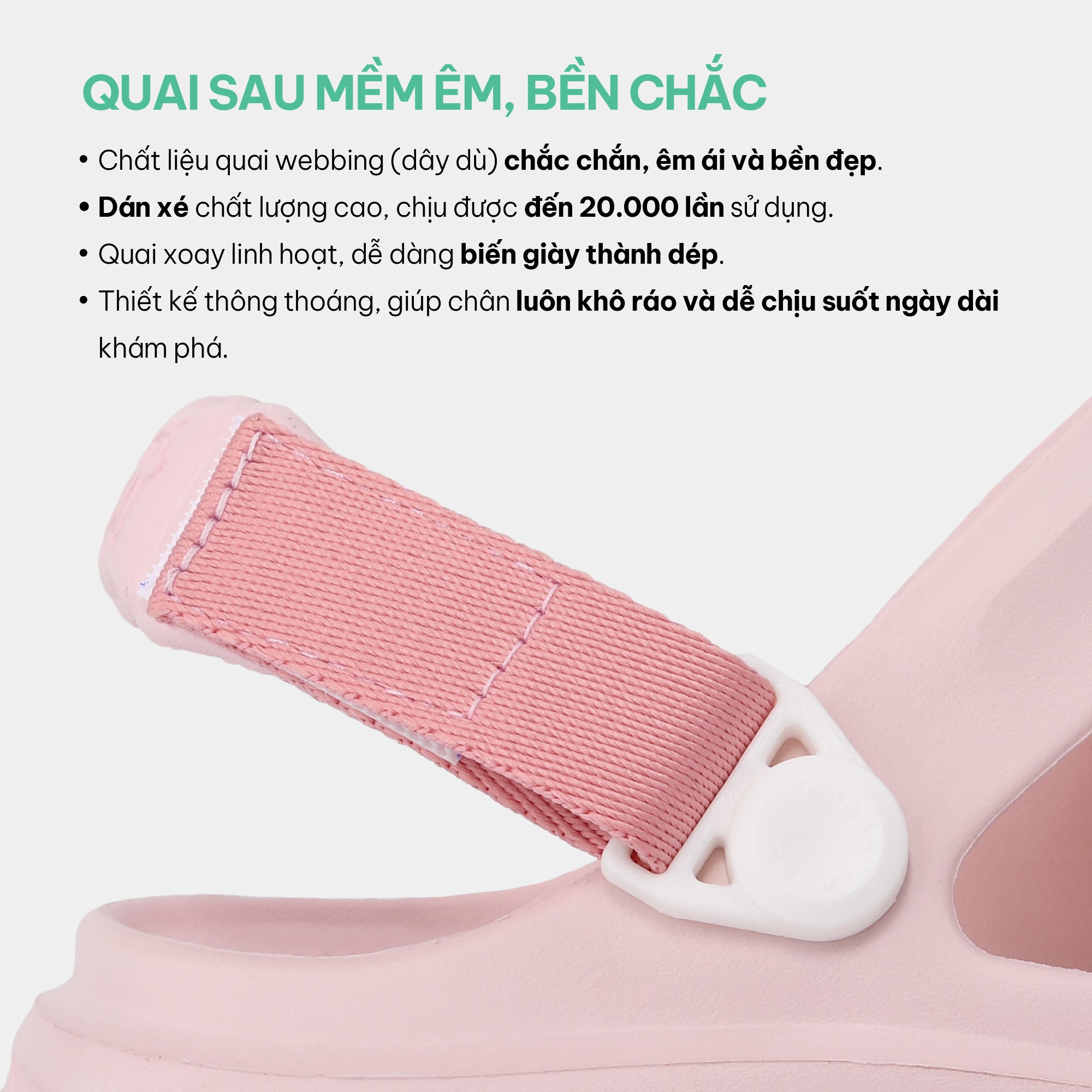 Sandal FX bé gái nhựa đúc hồng