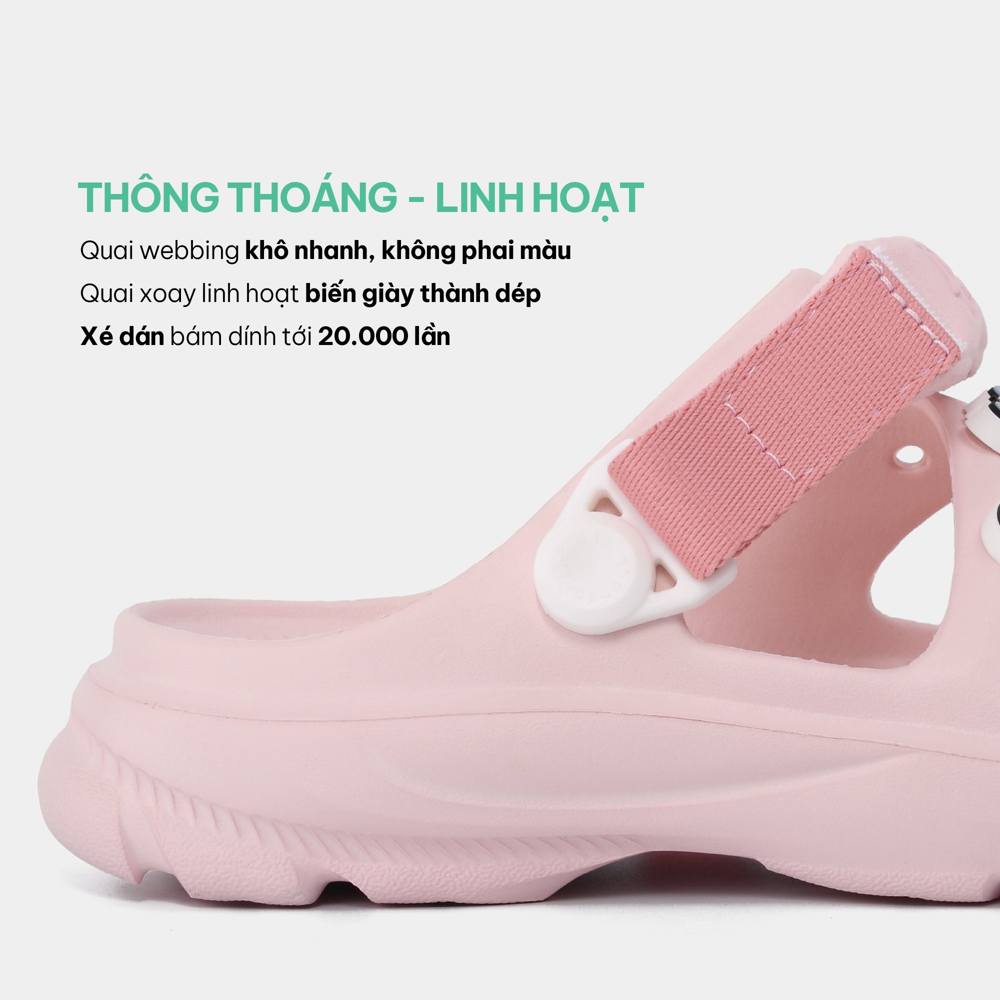 Sandal FX bé gái nhựa đúc hồng