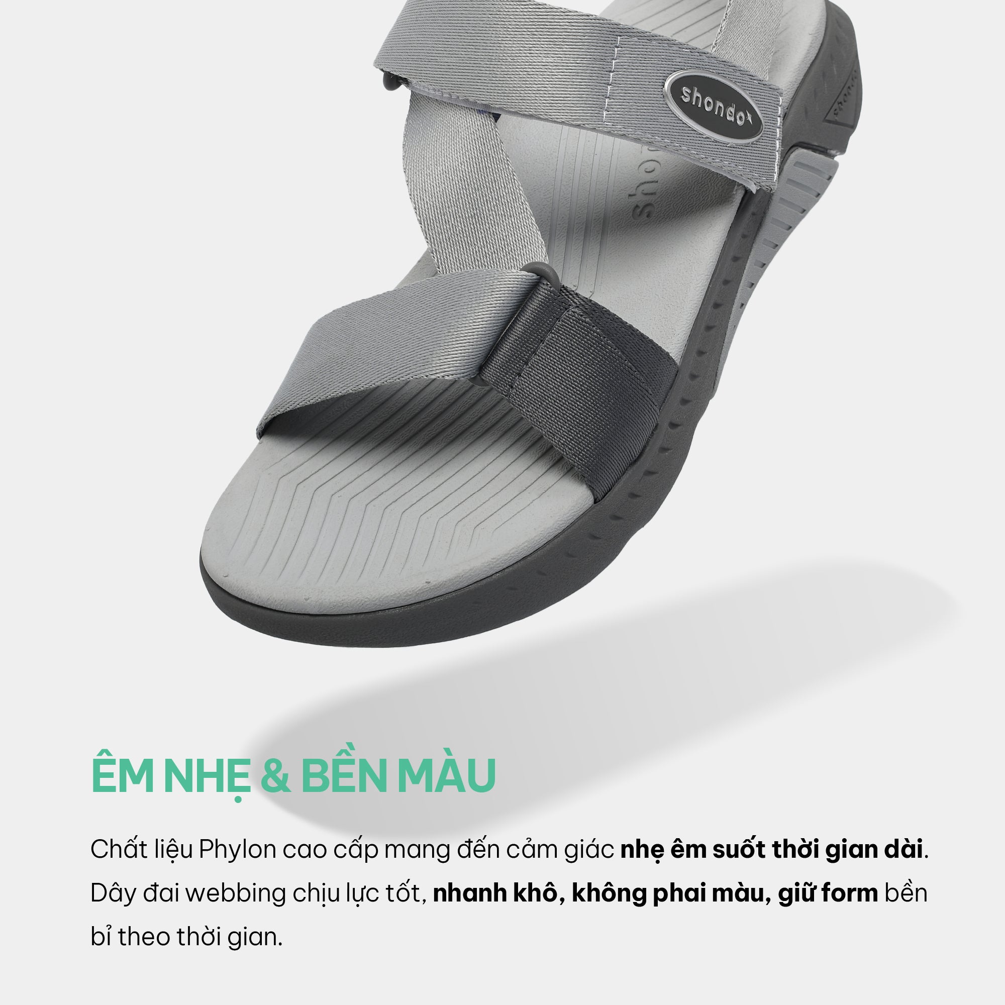 Sandal F7R nam nữ đi học quai chéo xám