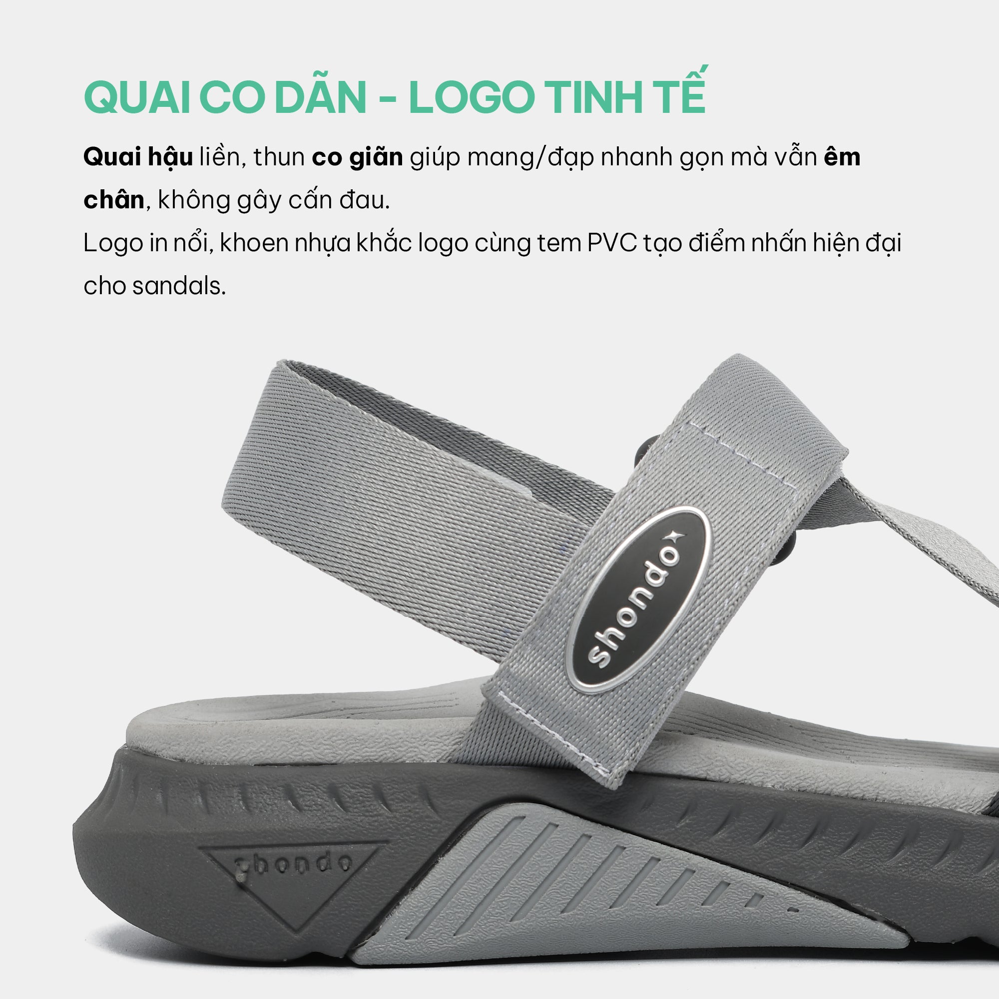 Sandal F7R nam nữ đi học quai chéo xám