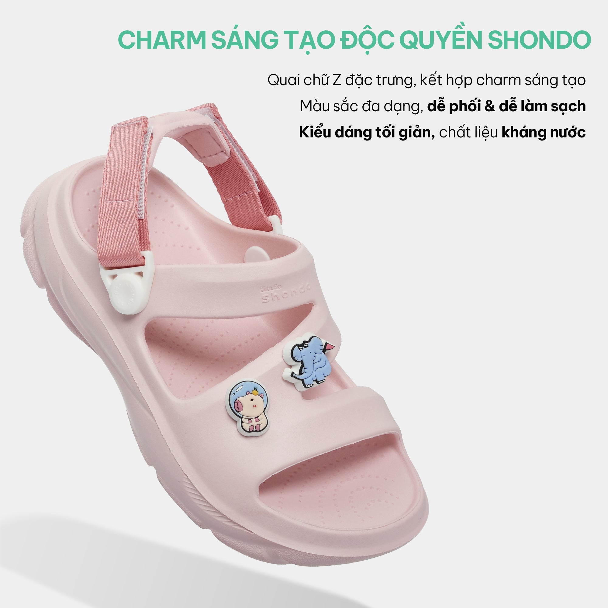 Sandal FX bé gái nhựa đúc hồng