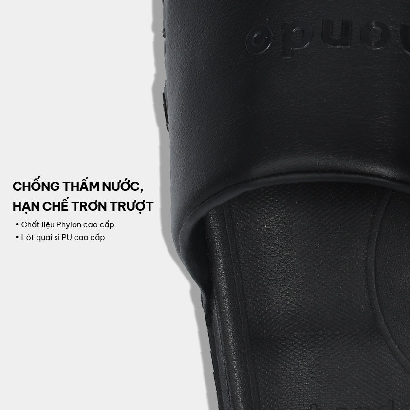 Dép bánh mì quai nam nữ trendy 4 đen