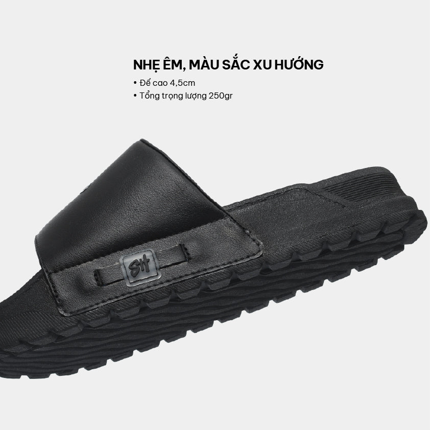 Dép bánh mì quai nam nữ trendy 4 đen
