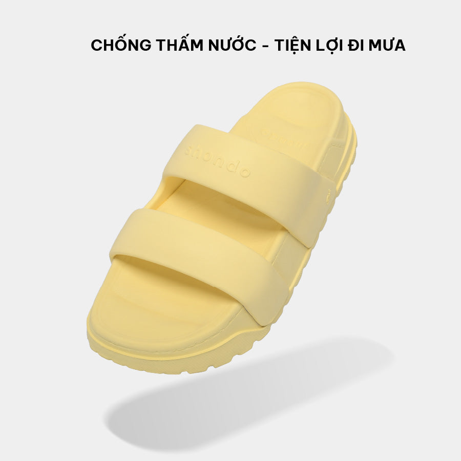 Dép bánh mì Trendy 4 quai nhựa vàng