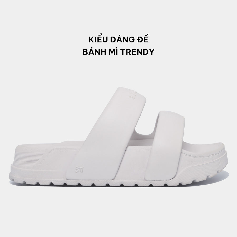 Dép bánh mì Trendy 4 quai nhựa tím