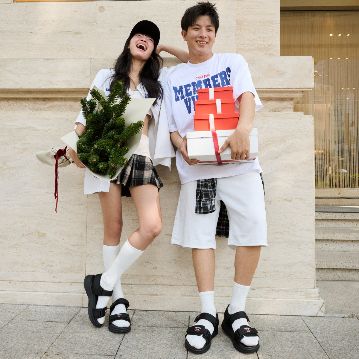 Sandal F8M thun họa tiết số 10 đen