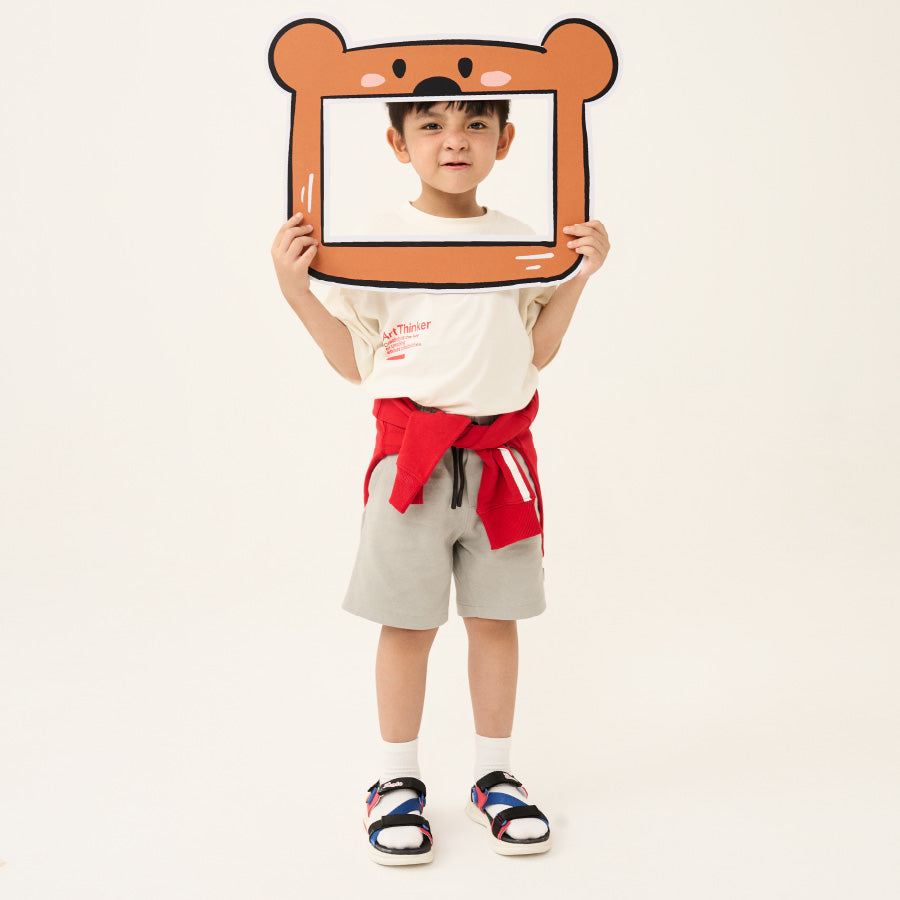 Sandal trẻ em Little 8 quai xoay đen