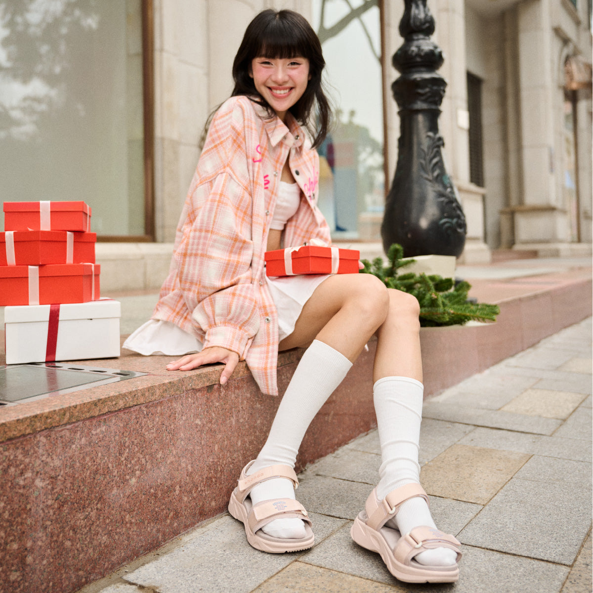 Sandal F8M thun họa tiết số 10 hồng