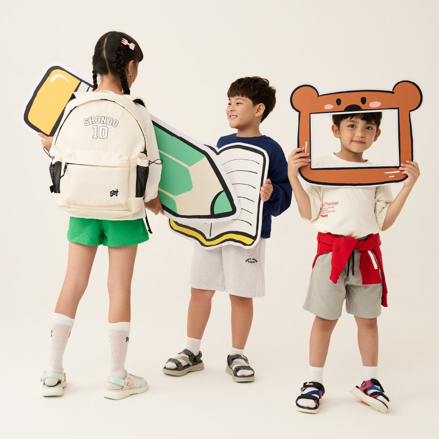 Sandal trẻ em Little 8 quai xoay xám