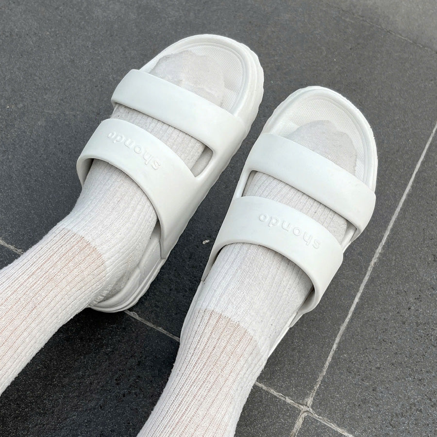 Dép bánh mì Trendy 4 quai nhựa trắng