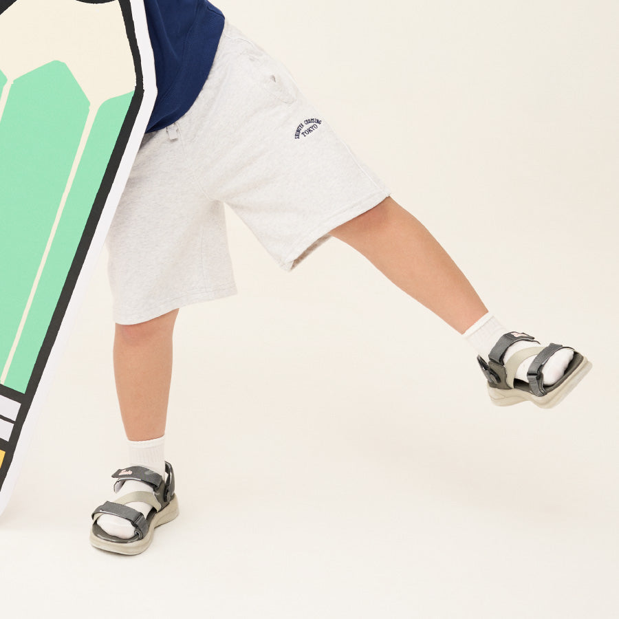 Sandal trẻ em Little 8 quai xoay xám