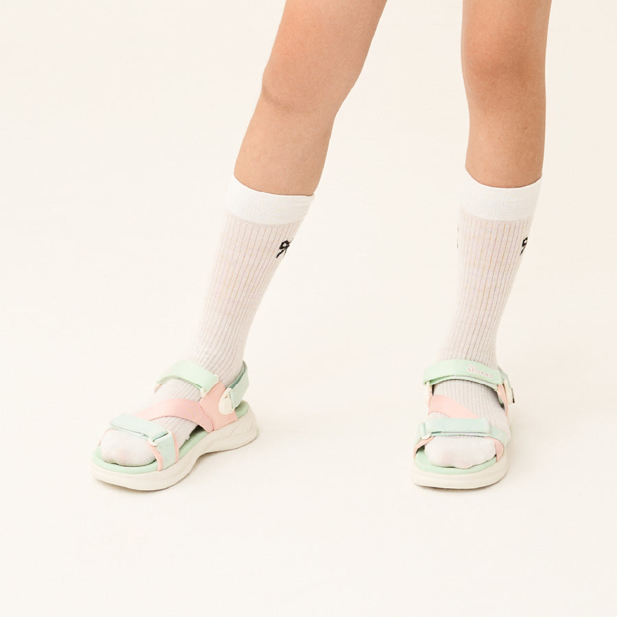 Sandal trẻ em Little 8 quai xoay xanh