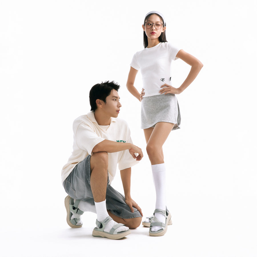 Sandal nam nữ F8B quai xoay xanh mint