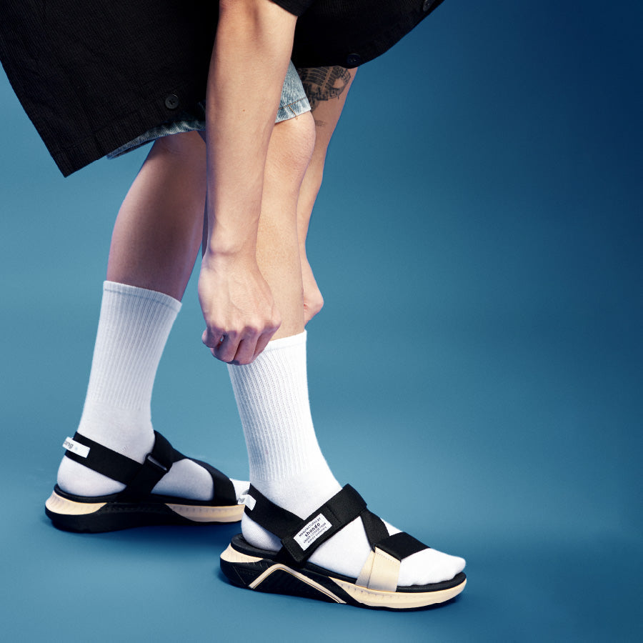 F7 racing sandals black beige