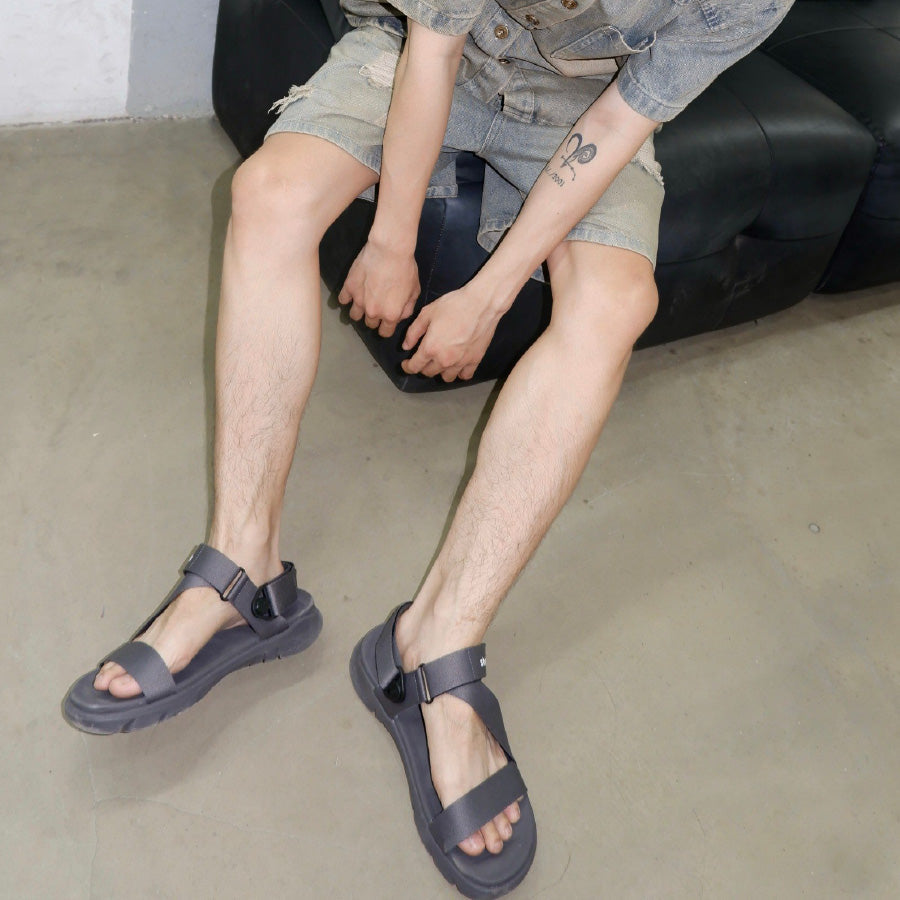 Sandal nam nữ F6S quai xoay xám đậm