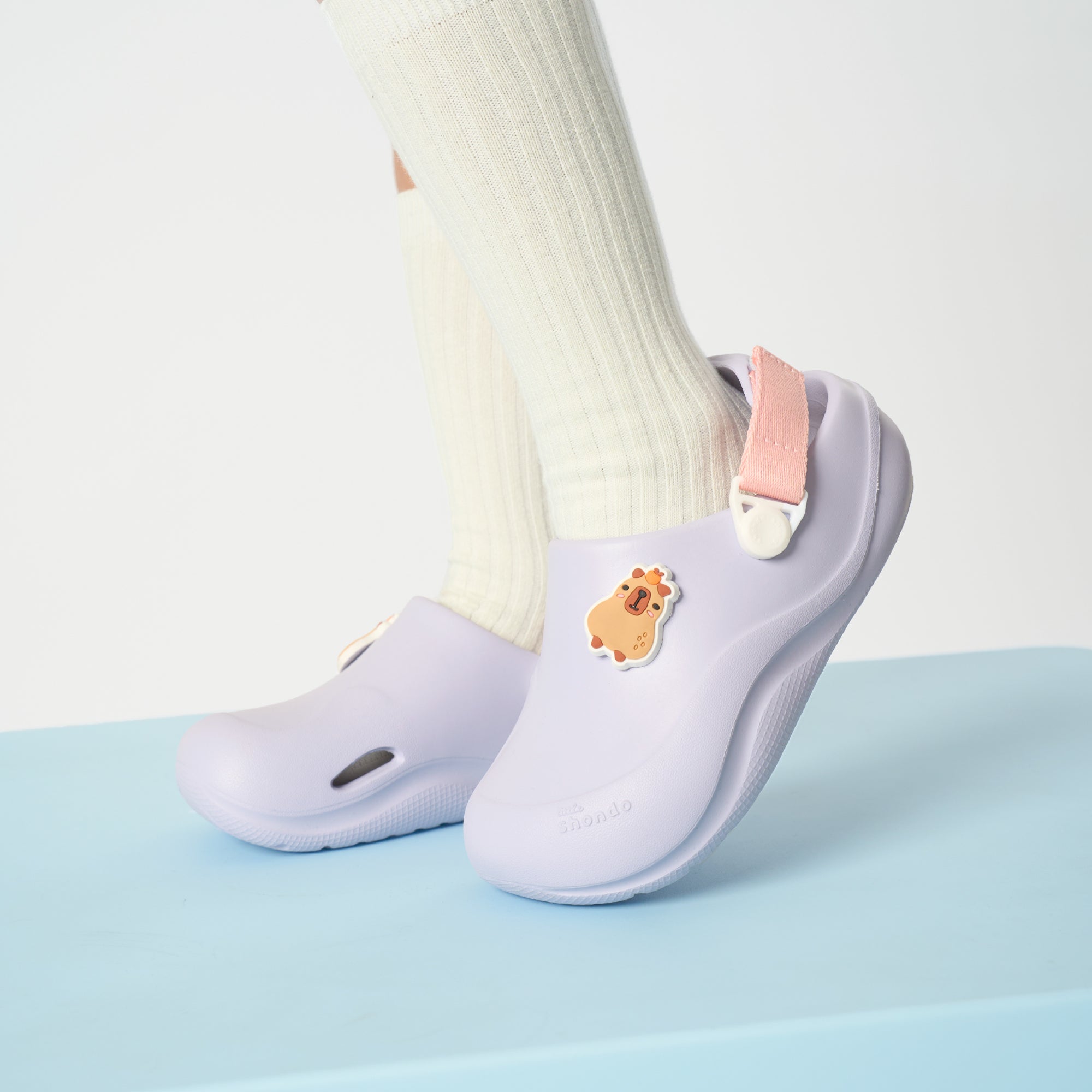 Clog Little Suke bé gái nhựa đúc tím