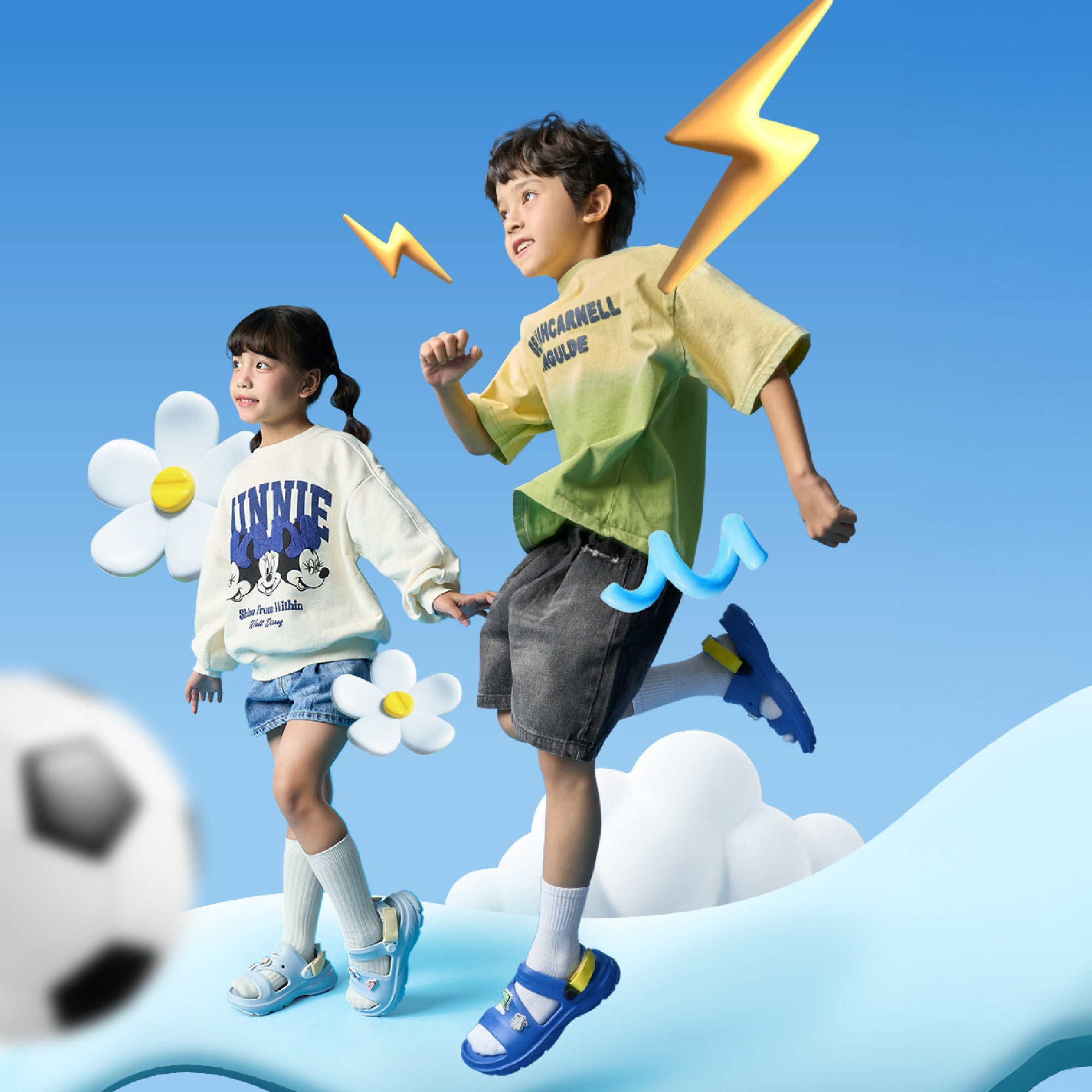 Sandal FX bé gái nhựa đúc xanh trời