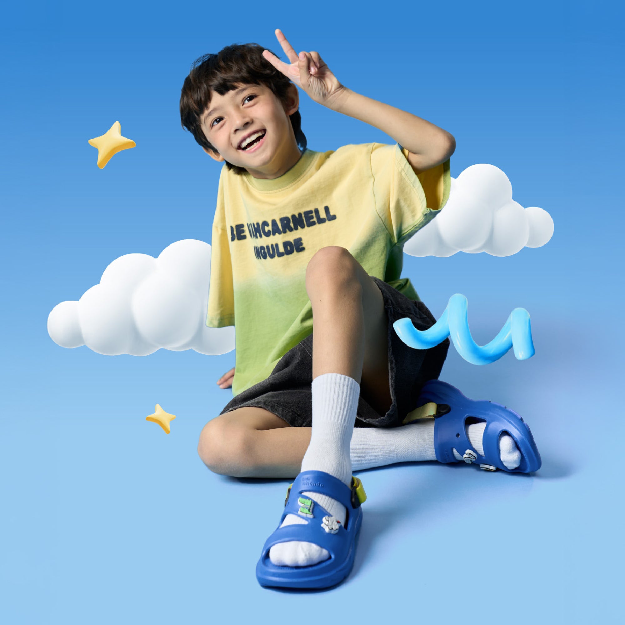 Sandal FX bé trai nhựa đúc xanh dương