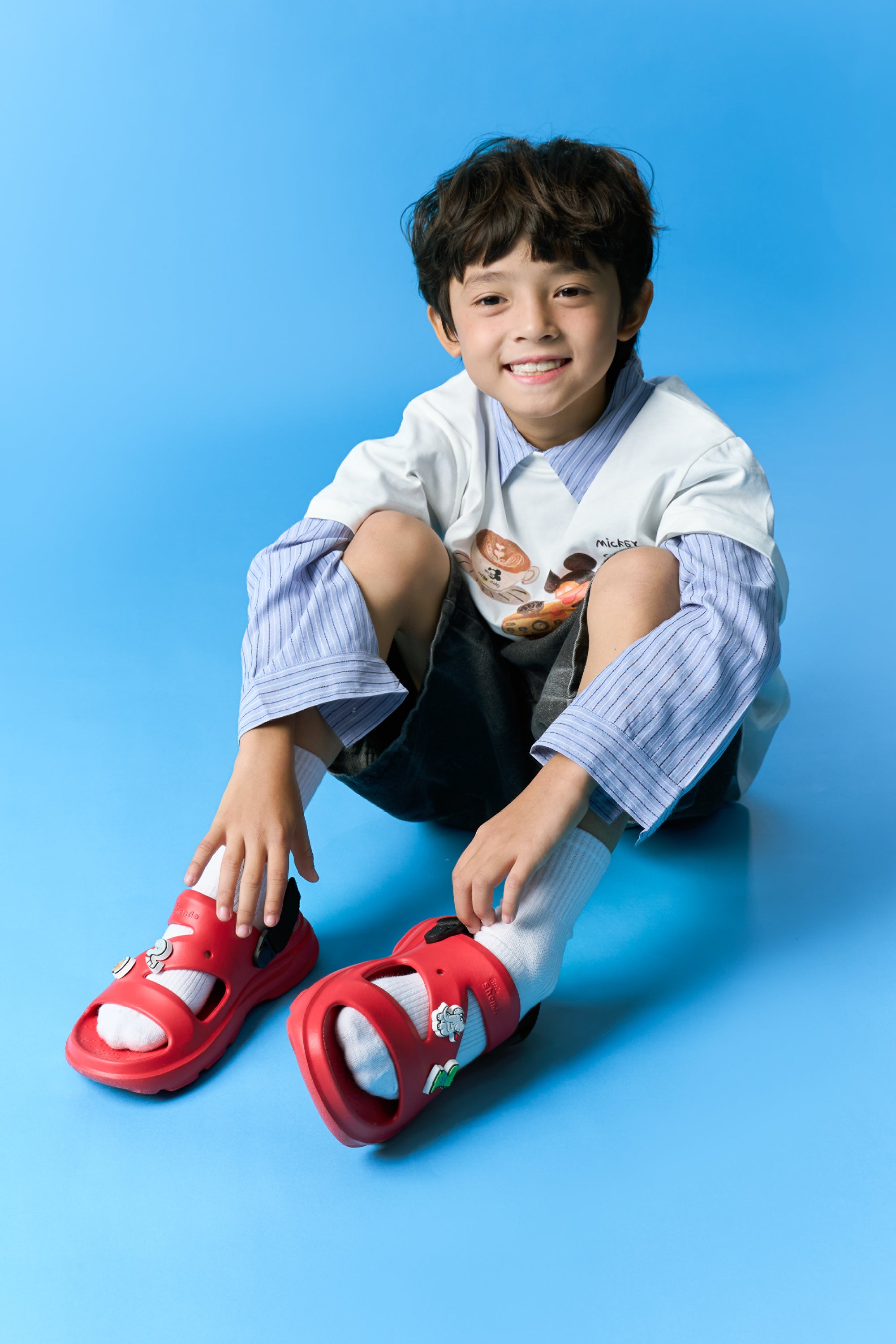Sandal FX bé trai nhựa đúc đỏ