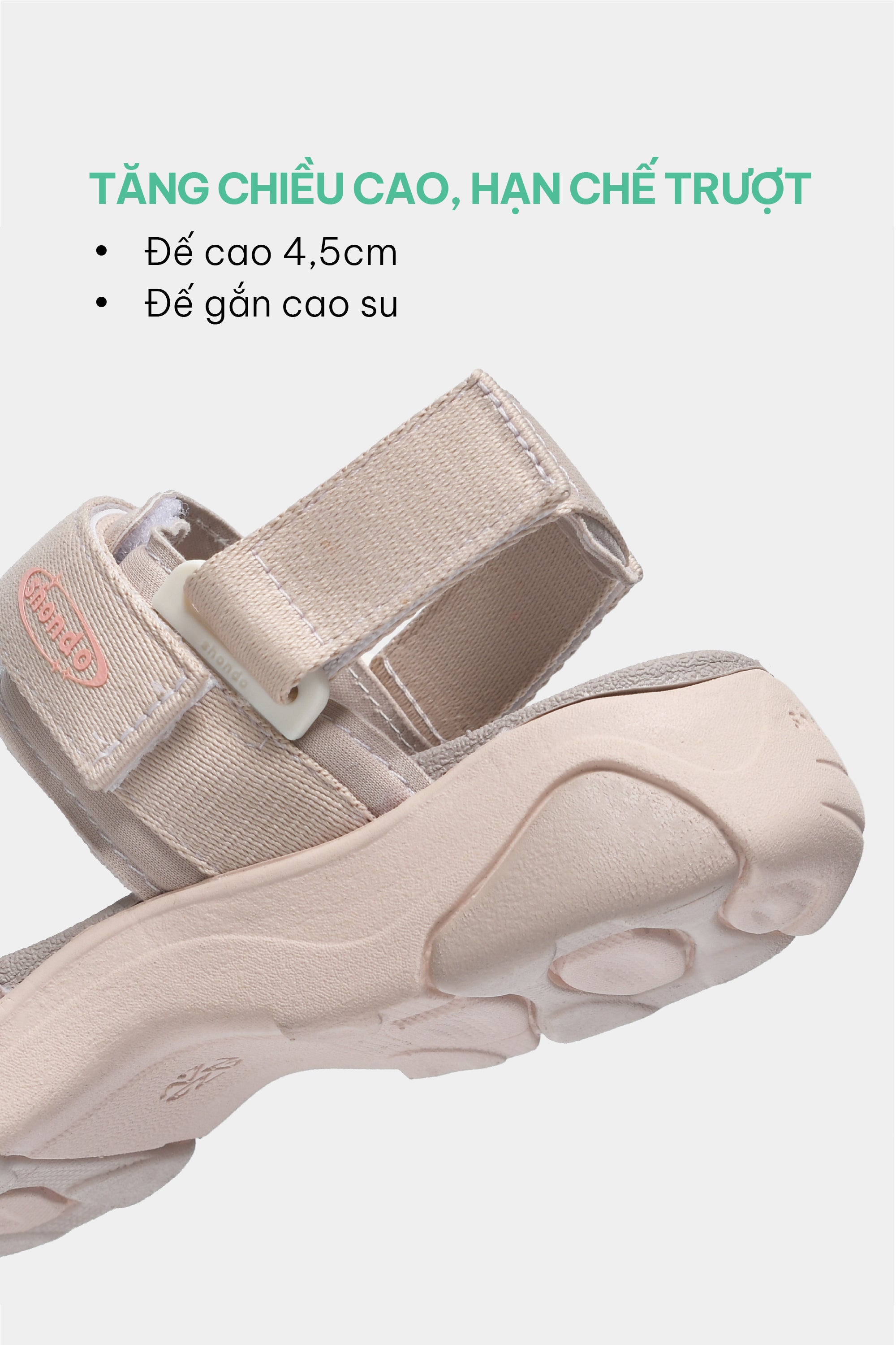 Sandal nữ Girly quai thun hồng nâu
