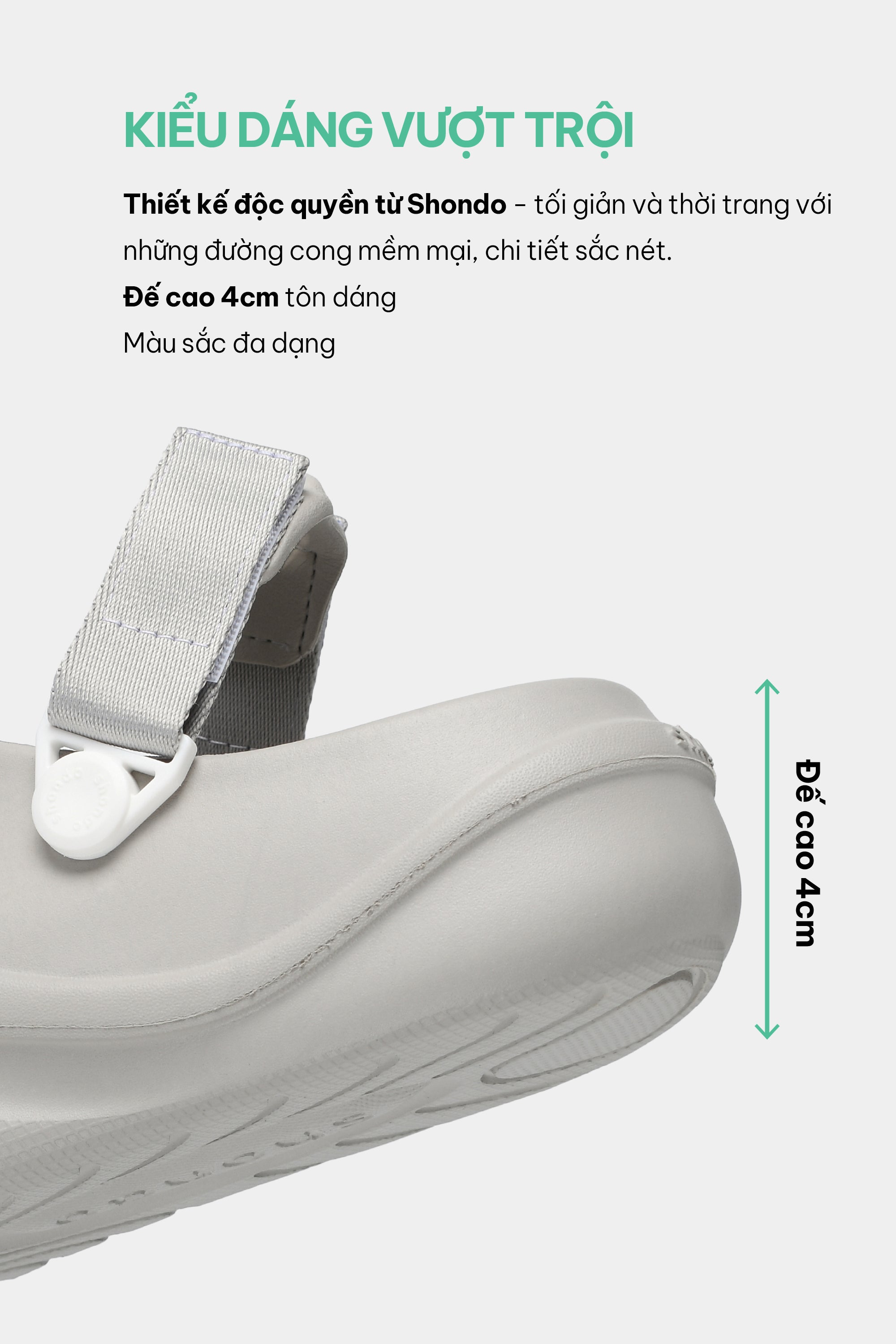Clog SUKE nhựa đúc nam nữ xám
